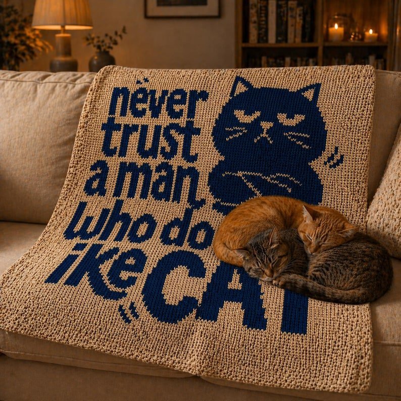 Grumpy Cat Mosaic Crochet Blanket Pattern PDF - Mosaic Crochet PDF Pattern
