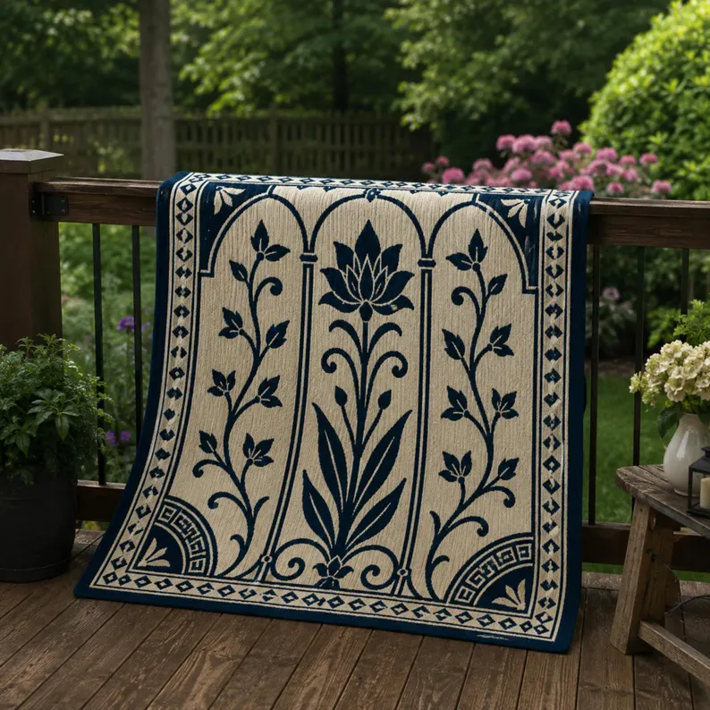 Lotus Mosaic Crochet Blanket Pattern - Cozy Floral Afghan PDF - Mosaic Crochet PDF Pattern